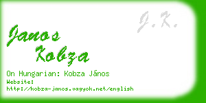 janos kobza business card