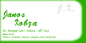 janos kobza business card